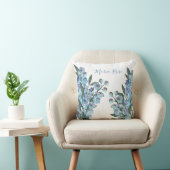 フローラエレガントブルーウォーターカラーガーデンデルフィニウム クッション (椅子)