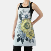フローラエレガントブルーサンフラワーブーケ エプロン (インサイチュ)