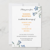 フローラエレガントブルーベルフラワーウェディングレセプション 招待状 (正面)