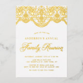 フローラエレガントブロケードレースファミリー懇親会 箔招待状 (正面)