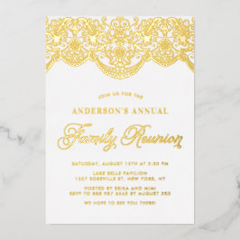 フローラエレガントブロケードレースファミリー懇親会 箔招待状