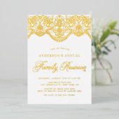 フローラエレガントブロケードレースファミリー懇親会 箔招待状 (立ち正面)