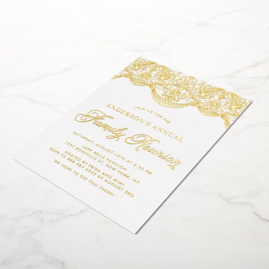 フローラエレガントブロケードレースファミリー懇親会 箔招待状 (回転した状態)