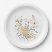 フローラエレガントブーケガーリーことわざラブル ペーパープレート (正面)