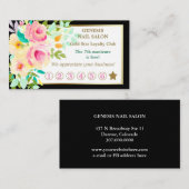 フローラエレガントブーケネイルサロンロイヤリティカード ロイヤリティカード (正面/裏面)