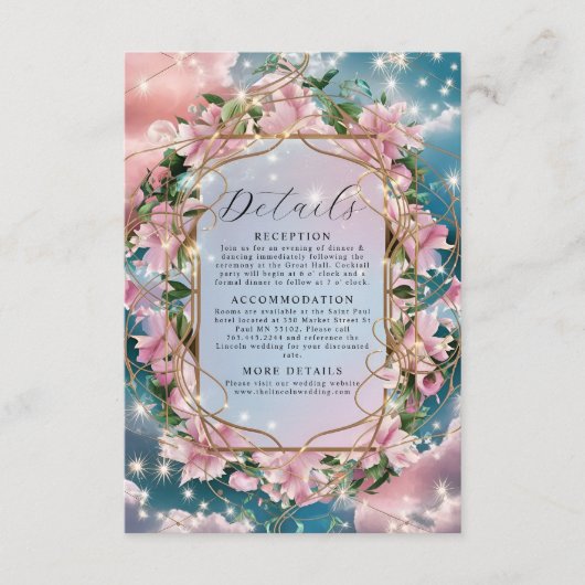 フローラエレガントブーケロシ結婚ーズ エンクロージャーカード (正面)