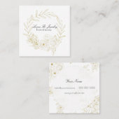 フローラエレガントブーケ丸枠スクエアカード スクエア名刺 (正面/裏面)