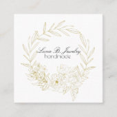 フローラエレガントブーケ丸枠スクエアカード スクエア名刺 (正面)