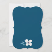 フローラエレガントブーケ海ブルーブライダルシャワー 招待状 (裏面)