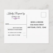 フローラエレガントブーケRSVPポストカード インビテーションポストカード (裏面)