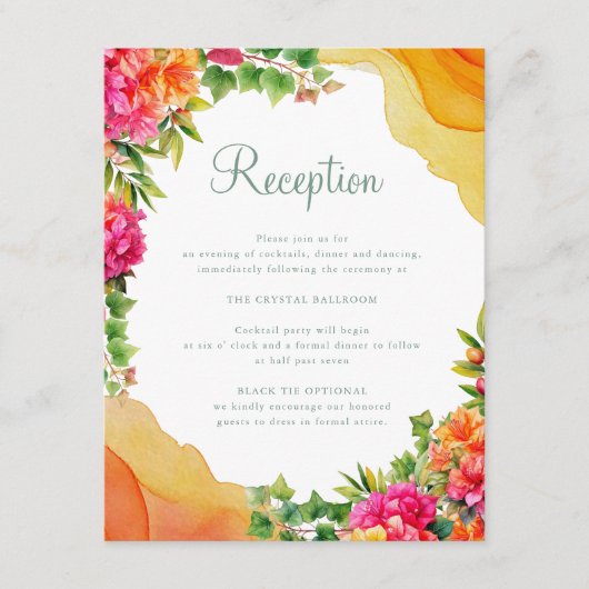 フローラエレガントブーゲンビル結婚披露宴 エンクロージャーカード (正面)