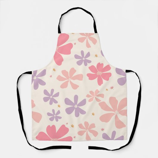 フローラエレガントプリント自然愛のための植物芸術 エプロン (正面)