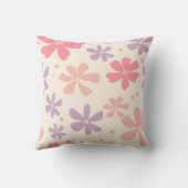 フローラエレガントプリント自然愛のための植物芸術 クッション (裏面)