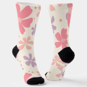 フローラエレガントプリント自然愛のための植物芸術 ソックス (傾斜あり)