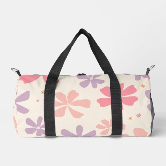 フローラエレガントプリント自然愛のための植物芸術 ダッフルバッグ (正面)