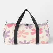 フローラエレガントプリント自然愛のための植物芸術 ダッフルバッグ (裏面)