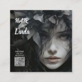 フローラエレガントヘアスタイリストQRコード名刺 コーリングカード (正面)