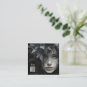 フローラエレガントヘアスタイリストQRコード名刺 コーリングカード (スタンド正面)