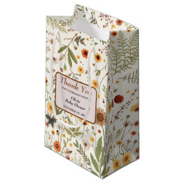 フローラエレガントベイビーシャワーサンキューバッグ スモールペーパーバッグ