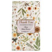 フローラエレガントベイビーシャワーサンキューバッグ スモールペーパーバッグ (正面)