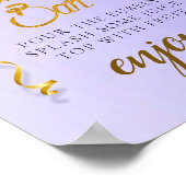 フローラエレガントベイビーシャワーミモザバー標識 ポスター (角)