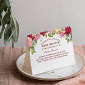 フローラエレガントベビシャワー折り招待状