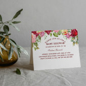 フローラエレガントベビシャワー折り招待状