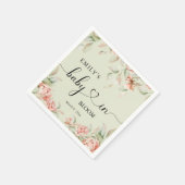 フローラエレガントベビーの開花ベビーシャワー スタンダードカクテルナプキン (角)