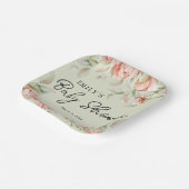 フローラエレガントベビーの開花ベビーシャワー ペーパープレート (傾斜あり)