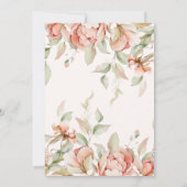 フローラエレガントベビーの開花ベビーシャワー 招待状 (裏面)