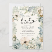 フローラエレガントベビーシャワー招待状 招待状 (正面)