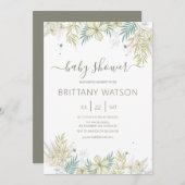 フローラエレガントベビーシャワー招待状 招待状 (正面/裏面)