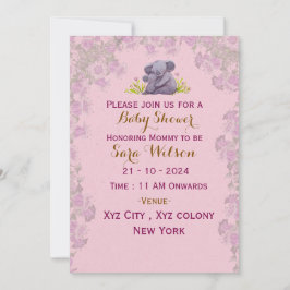 フローラエレガントベビーシャワー招待状 招待状