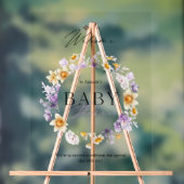 フローラエレガントベビーシャワー歓迎サイン アクリルサイン (ニュートラル)