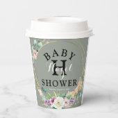 フローラエレガントベビーシャワー8oz紙カップふた付き 紙コップ (裏面)