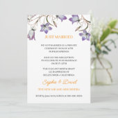 フローラエレガントベルフラワーたった今結婚しました結婚ズ 招待状 (スタンド正面)