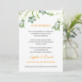 フローラエレガントベルフラワーたった今結婚しました結婚ズ 招待状 (スタンド正面)