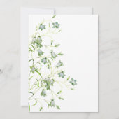 フローラエレガントベルフラワーたった今結婚しました結婚ズ 招待状 (裏面)