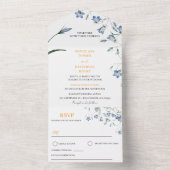 フローラエレガントベルフラワーシールとSend結婚's オールインワン招待状 (内側)