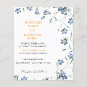 フローラエレガントベルフラワーバジェット結婚式の招待 チラシ (正面)