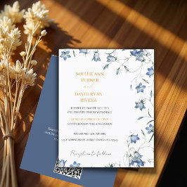 フローラエレガントベルフラワーバジェット結婚式の招待 チラシ