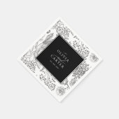 フローラエレガントペリ結婚ウィンクル スタンダードカクテルナプキン (角)