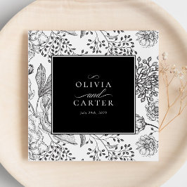 フローラエレガントペリ結婚ウィンクル スタンダードカクテルナプキン