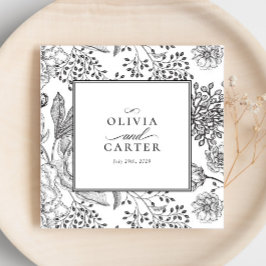 フローラエレガントペリ結婚ウィンクル スタンダードカクテルナプキン