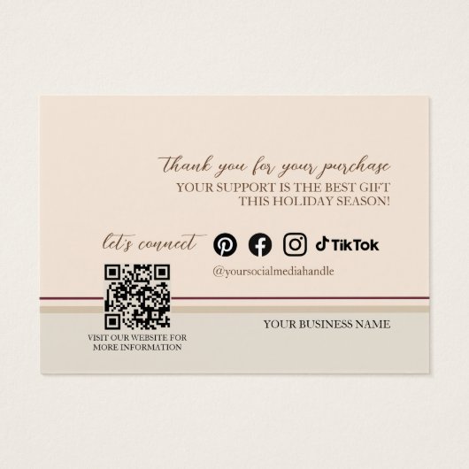 フローラエレガントホリデーありがとうカードを挿入 (裏面)