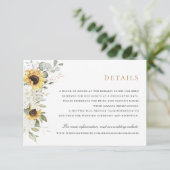 フローラエレガントホワイトアジサイひまわり詳細 招待状 (スタンド正面)