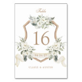 フローラエレガントホワイトグリーナリークレスト表番号 テーブルナンバー (正面)