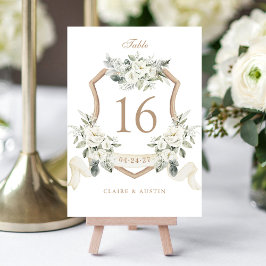 フローラエレガントホワイトグリーナリークレスト表番号 テーブルナンバー