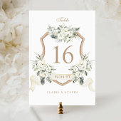 フローラエレガントホワイトグリーナリークレスト表番号 テーブルナンバー