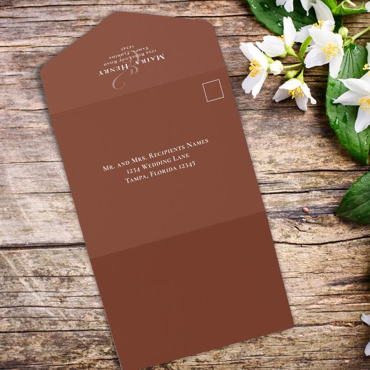 フローラエレガントホワイトテラコッタゲストアドレス オールインワン招待状